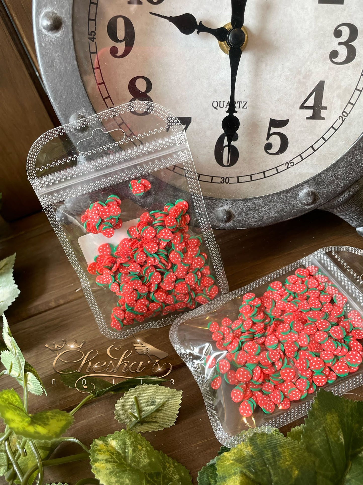 Fimos fresas para encapsular.
